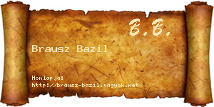 Brausz Bazil névjegykártya